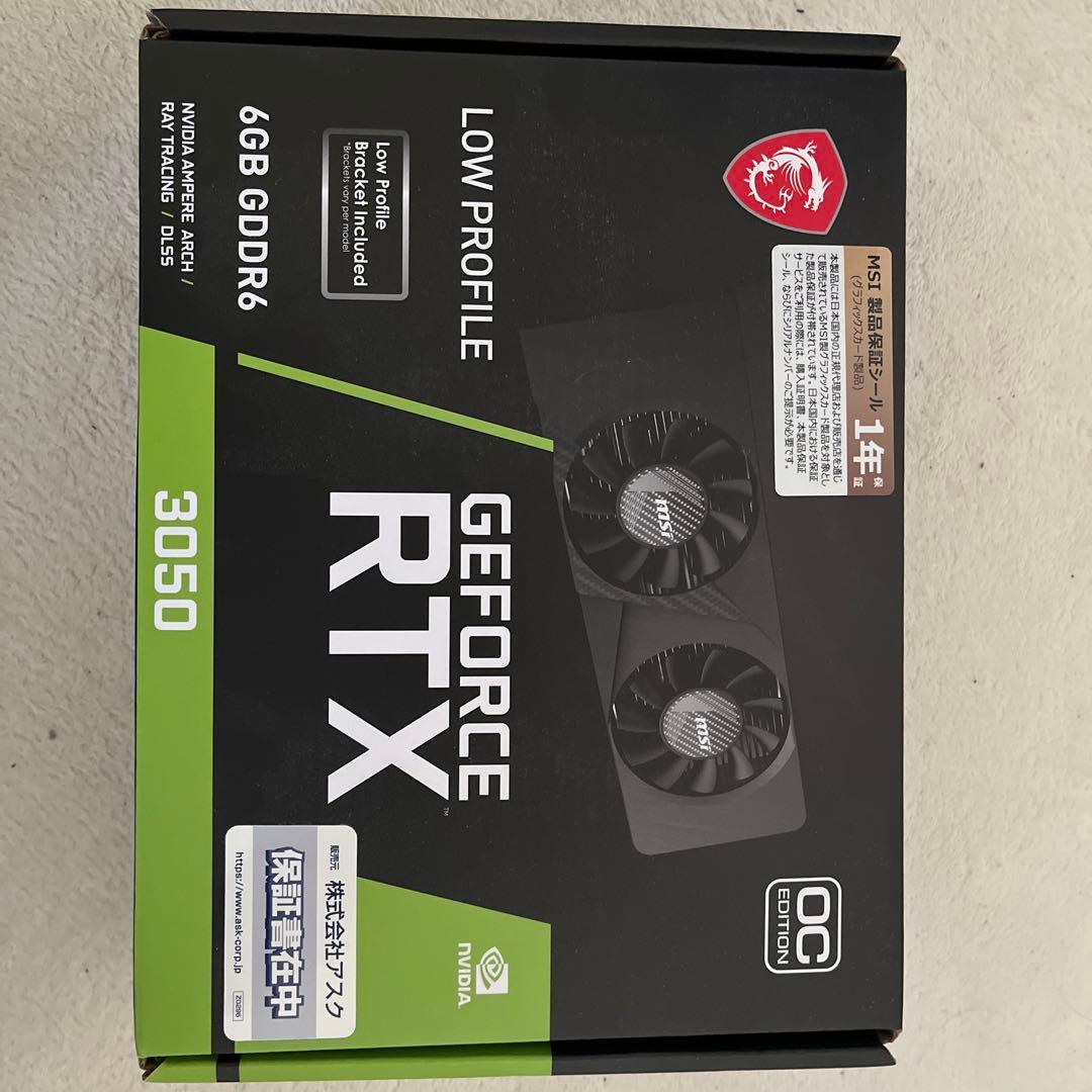 ジャンクGeforce RTX 3050 6GB LOWプロファイル