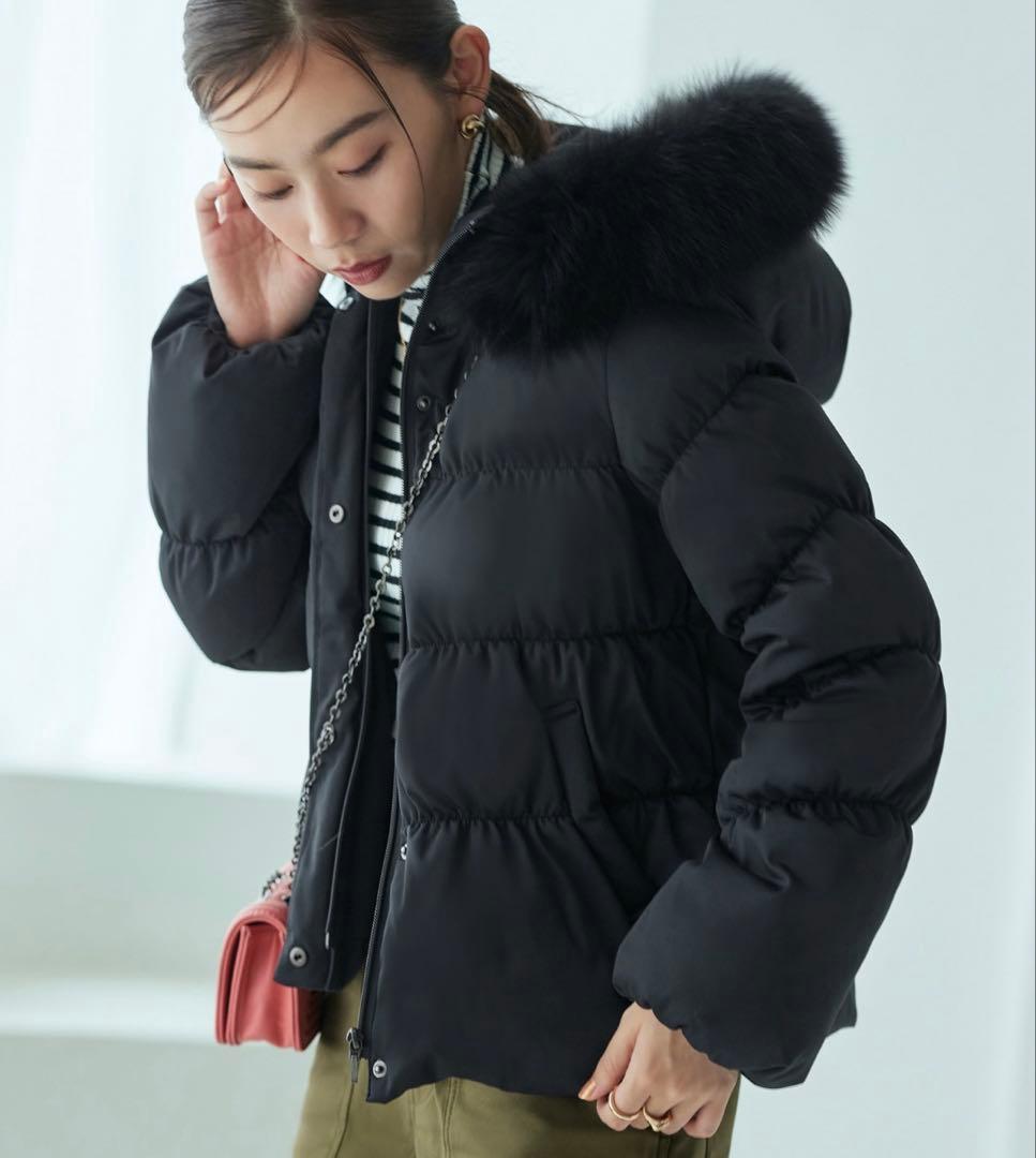 美品RUIRUE BOUTIQUE✥フォックスファーシャーリングダウンジャケット