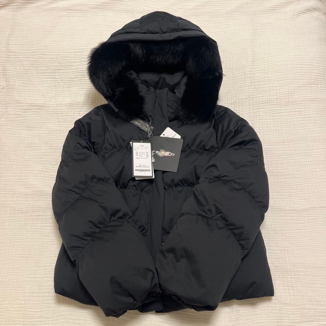 美品RUIRUE BOUTIQUE✥フォックスファーシャーリングダウンジャケット