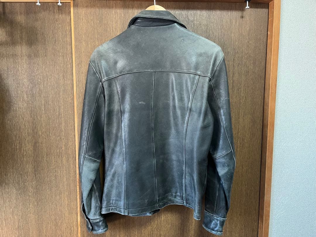 AVIREX ブラック シングルライダースジャケット M