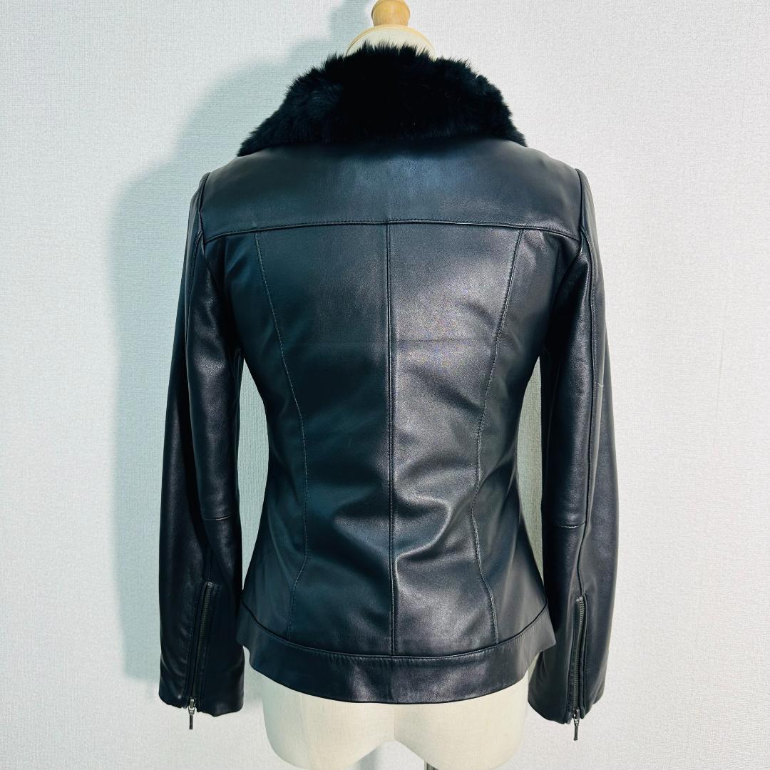 【極美品】ソークロース レザージャケット ファー付ダウンベストセット S 黒