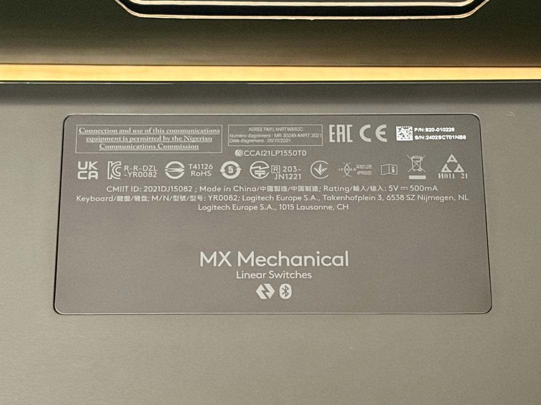 【極美品】ロジクールMX Mechanical リニア KX850FL 日本語