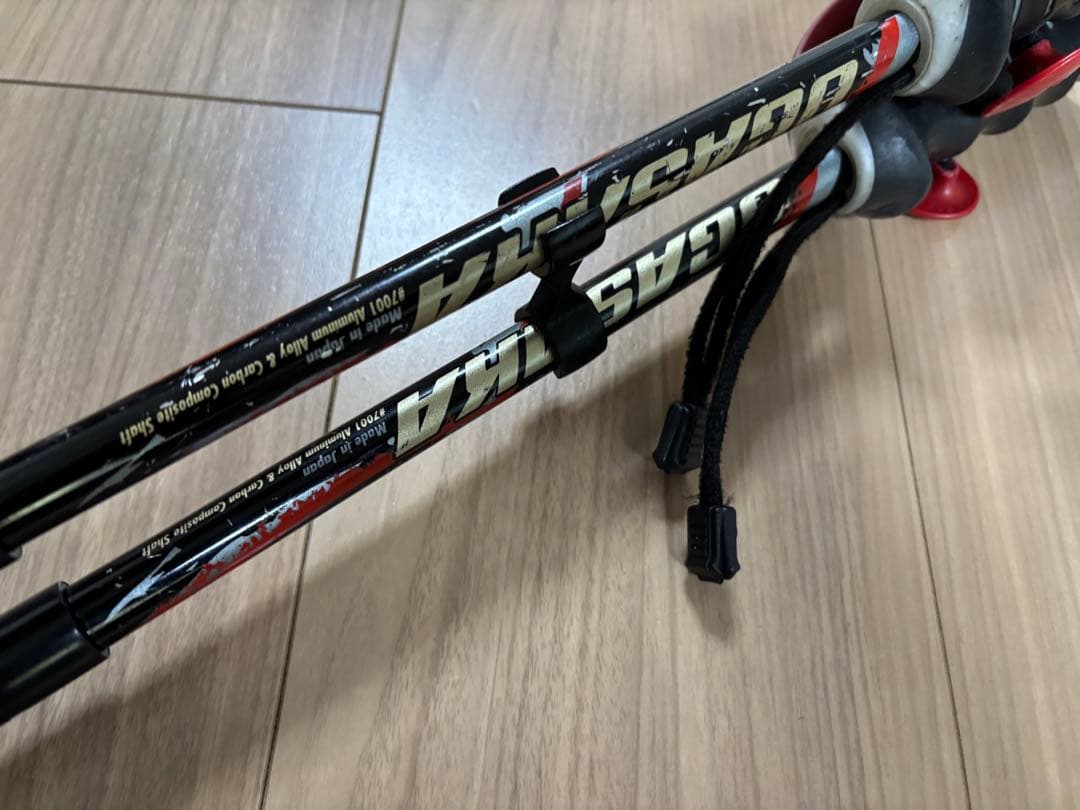 ★お洒落　オガサカ　スキーポール ストック 収縮ポール　調整可能　デモ　技術選