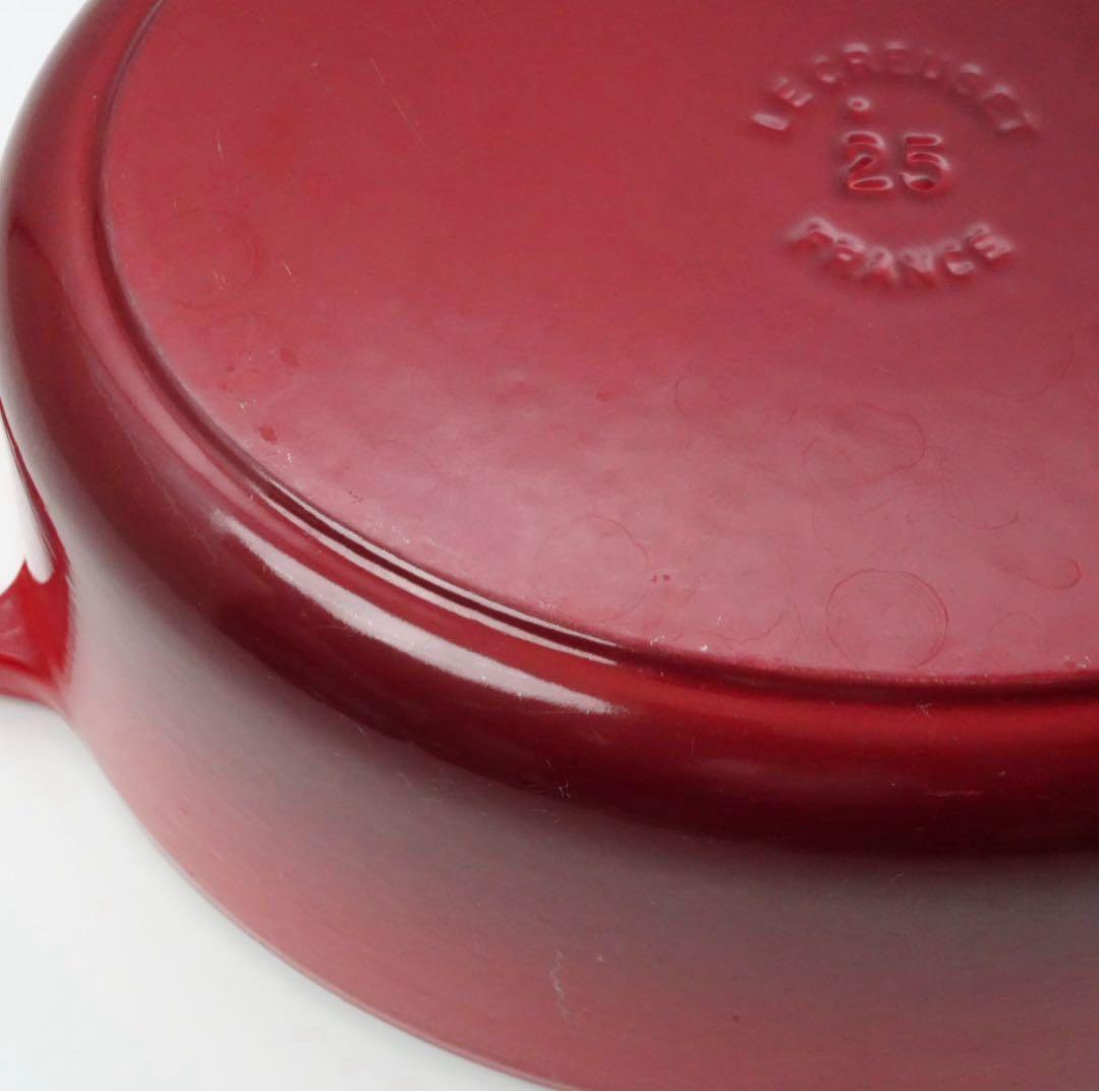 【美品】LE CREUSET　ココット オーバル チェリーレッド　25cm