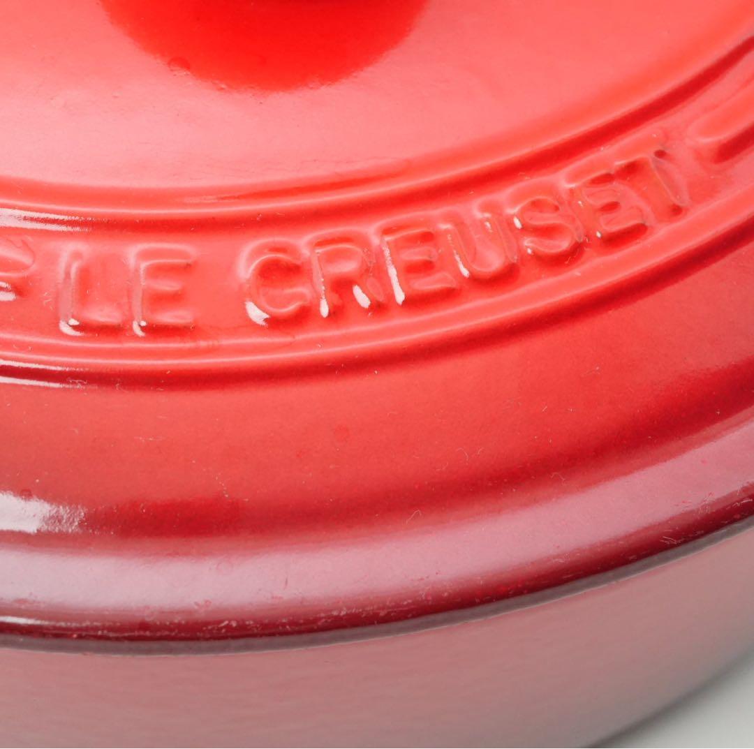 【美品】LE CREUSET　ココット オーバル チェリーレッド　25cm