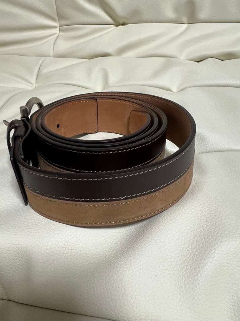 Salvatore Ferragamo レザー ベルト ダークブラウン定価5万