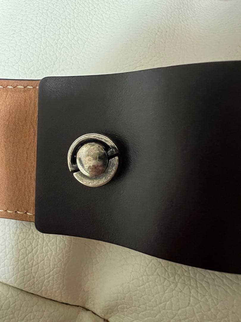 Salvatore Ferragamo レザー ベルト ダークブラウン定価5万