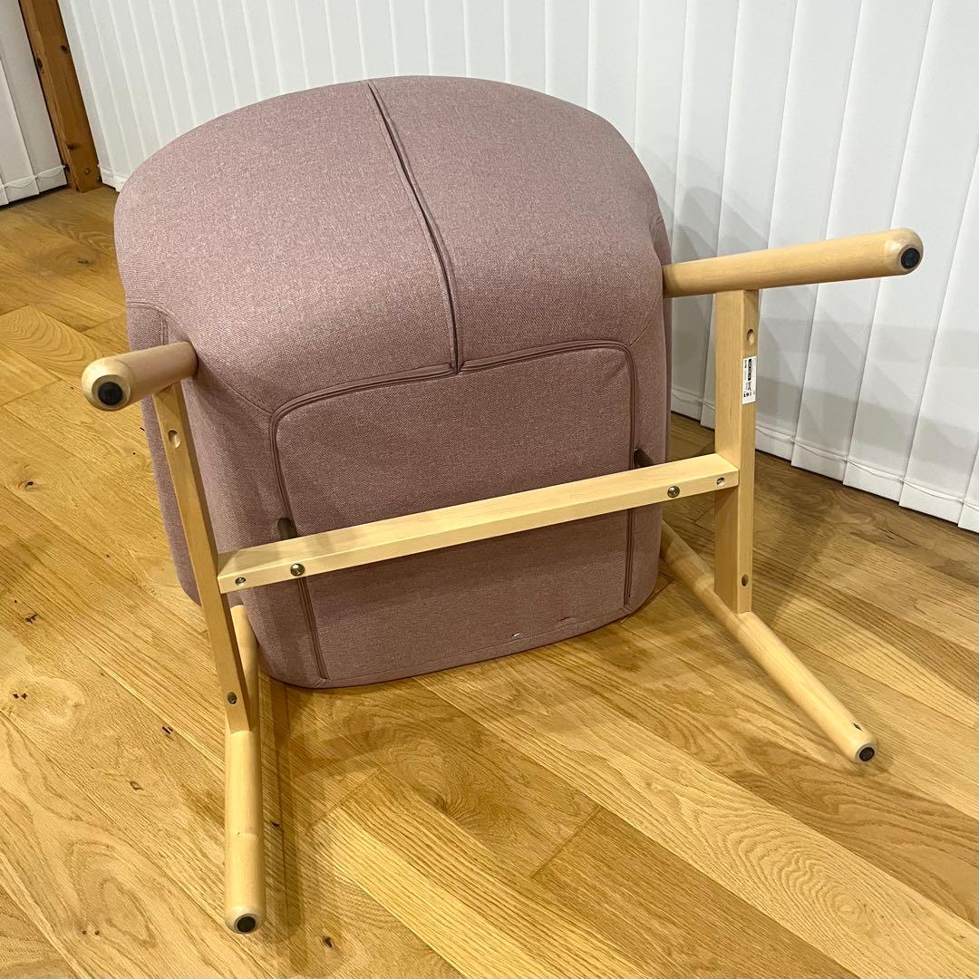 IKEA イケア VEDBO ヴェードボー ソファ チェア ライトブラウンピンク