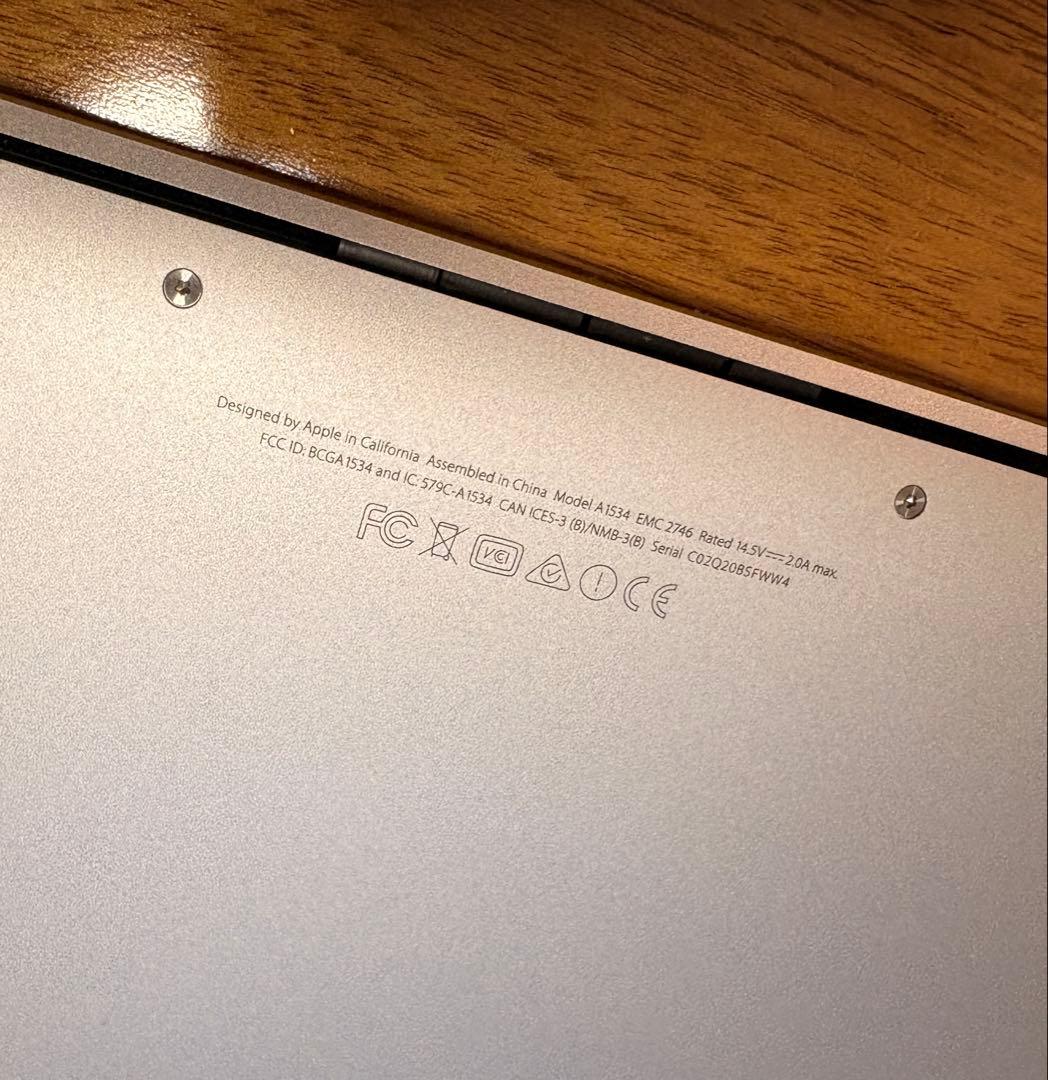 ジャンク MacBook 12インチ Intel Core M A1534