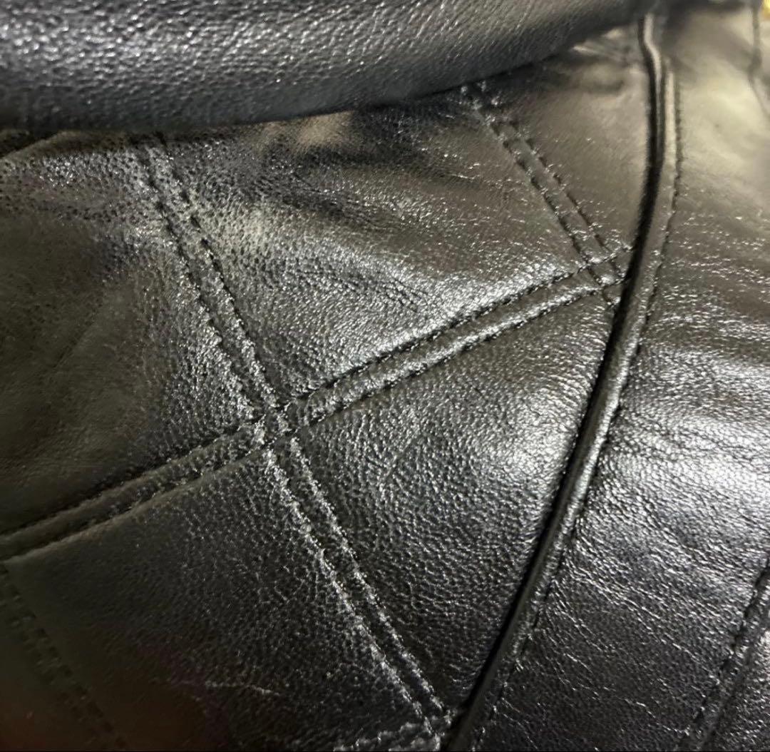 T*K様 CHANEL ヴィンテージ 黒 キルティング ロゴ レザー ボストンバ