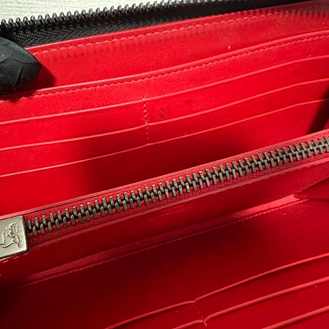 ✨極美品✨クリスチャンルブタン長財布 スタッズ スパイク 花火 ブラック メンズ