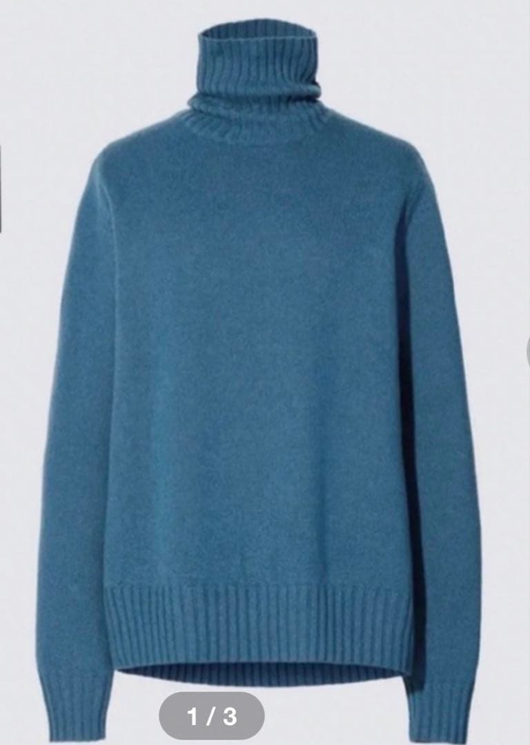 ユニクロ ＋J ミドルゲージカシミヤブレンドタートルネックセーター