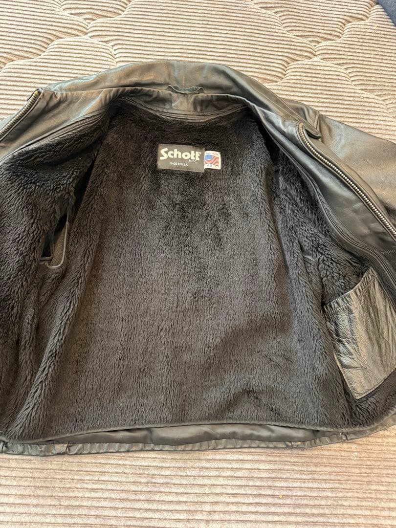 schott 643 シングルライダースジャケット 40