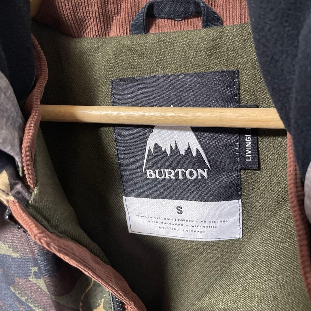 BURTON バートン スノボーウェア 迷彩 フード取外可能 S
