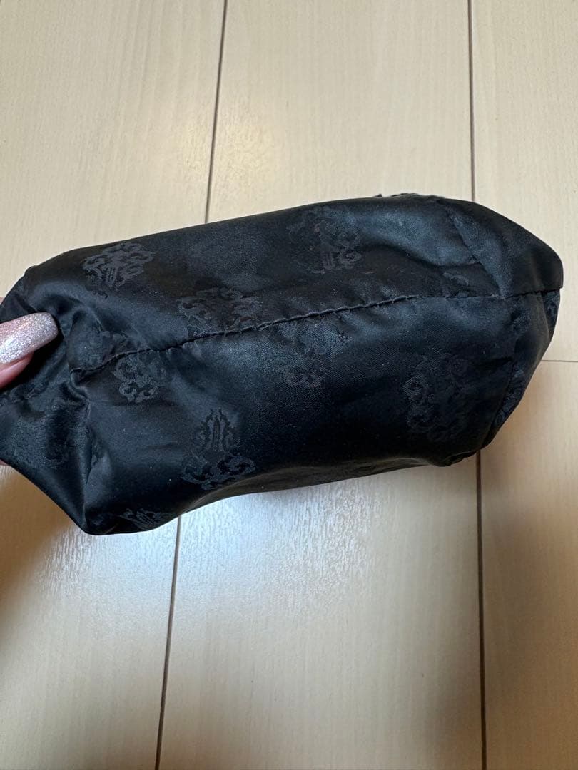 クロスパッチドローストリングサックレザー巾着ハンドバッグ