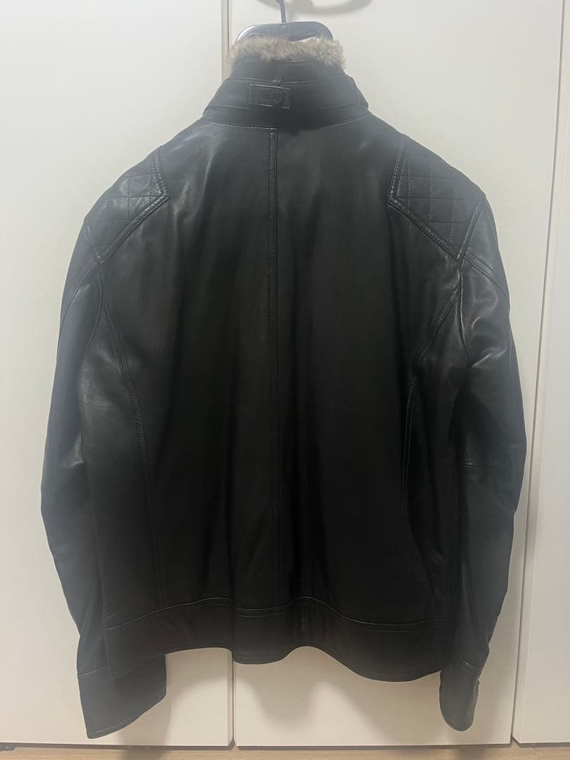バーバリーブラックレーベル　ラムレザーライダースジャケット　ブルゾン