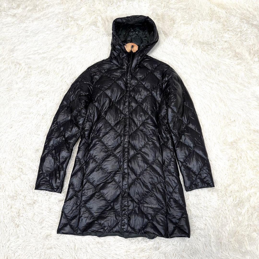 モンベル スペリオ ダウントラベルコート ロングダウン ブラック M 薄手軽量