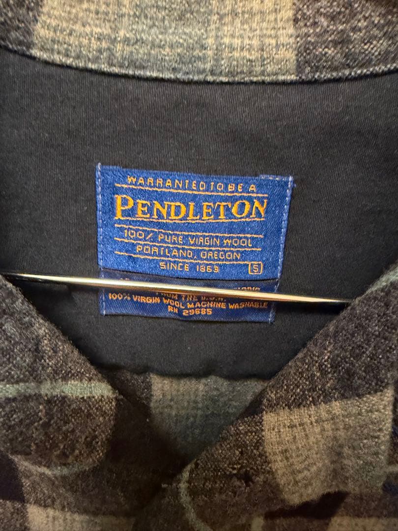 90s〜　Pendleton チェック柄　ウールシャツ