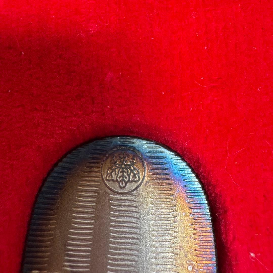 c*2様 純銀小判 波模様  木箱付き 純銀製小判