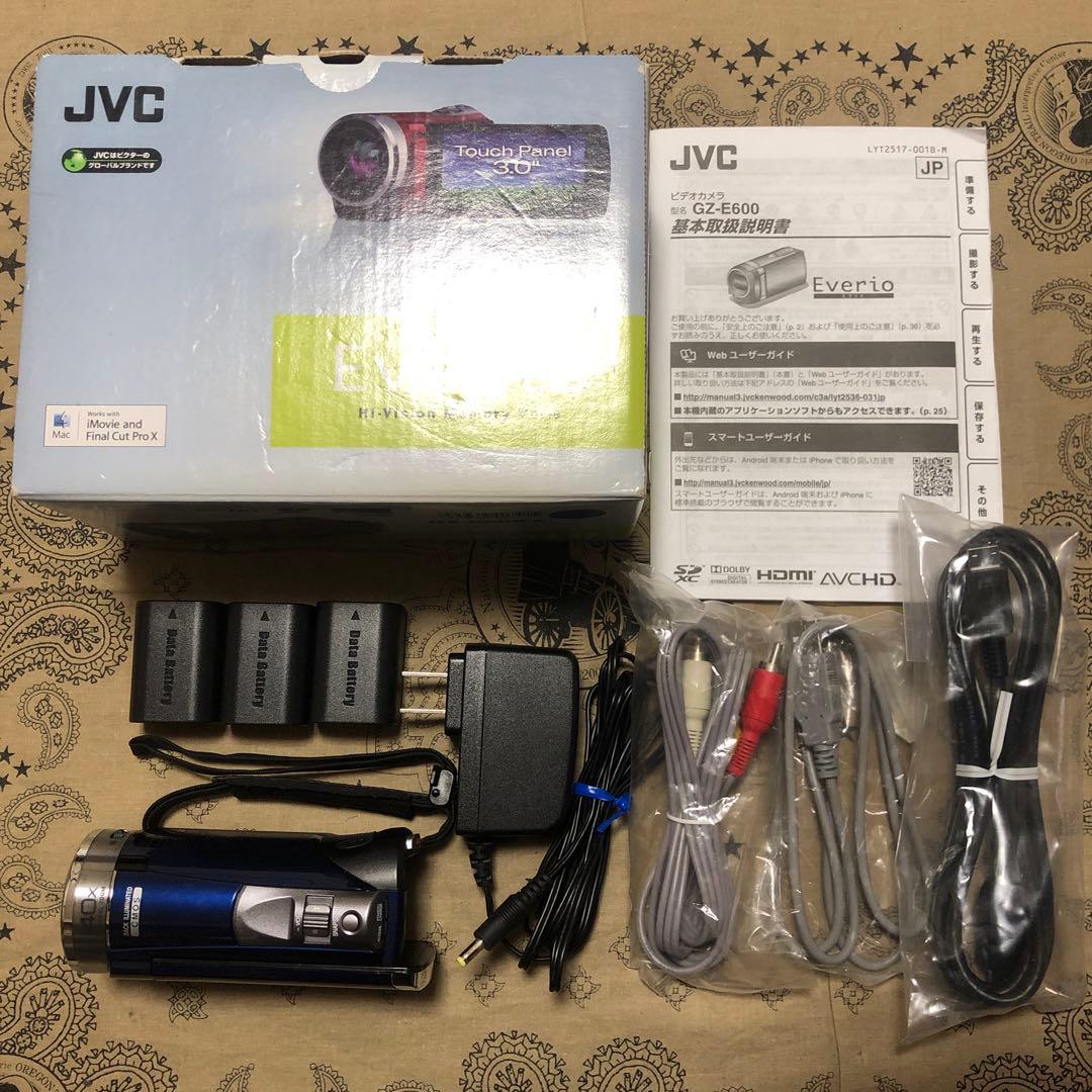 完品 JVC Everio GZ-E600 バッテリー3個付 ビデオカメラ