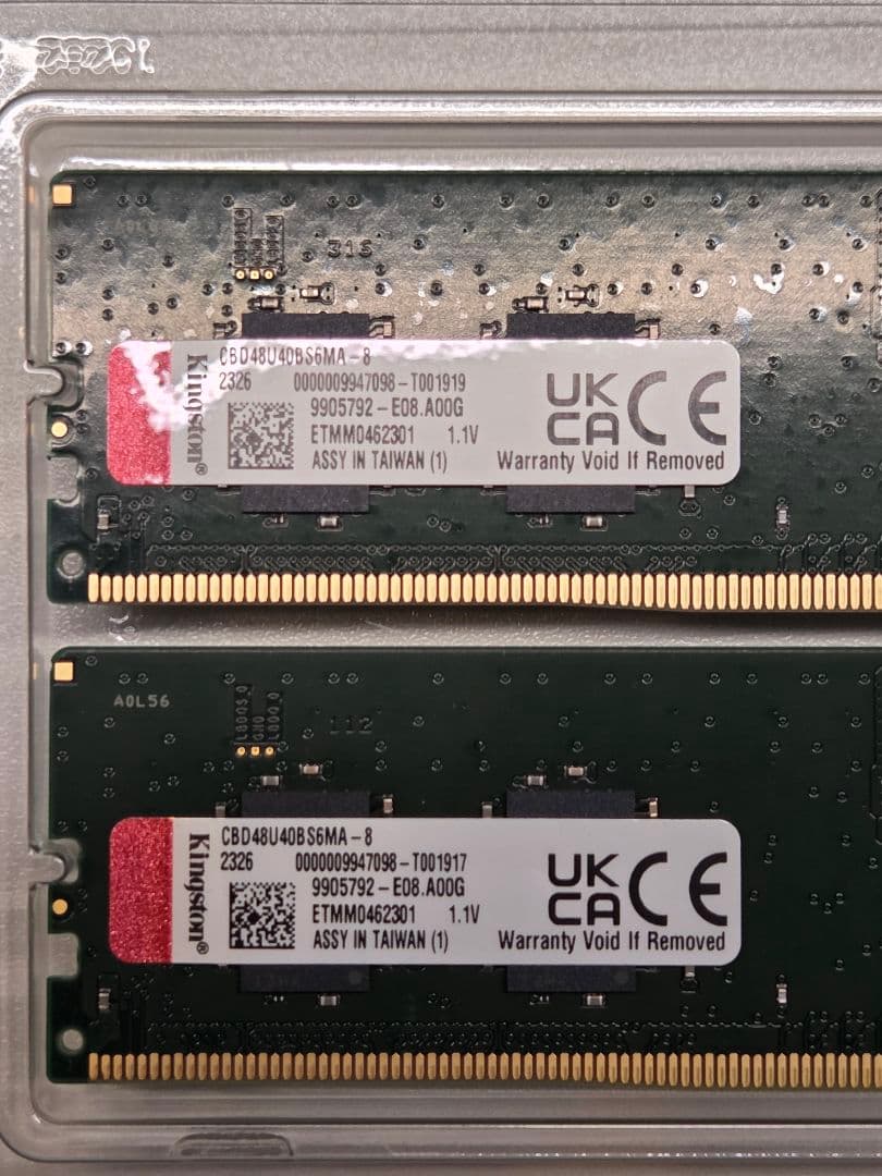 Kingston16GB(8GB×2) DDR5-4800