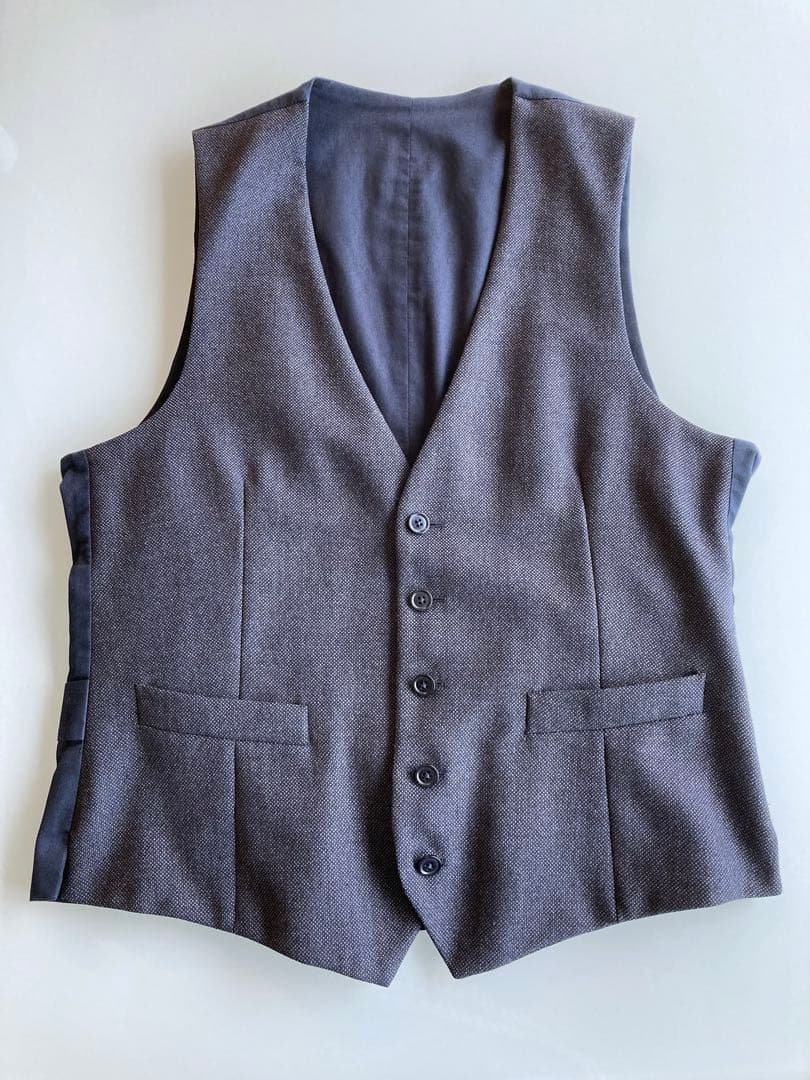 T*様 2点セット LARDINI 46 ジレ ベスト ブラウン ネイビー ラル