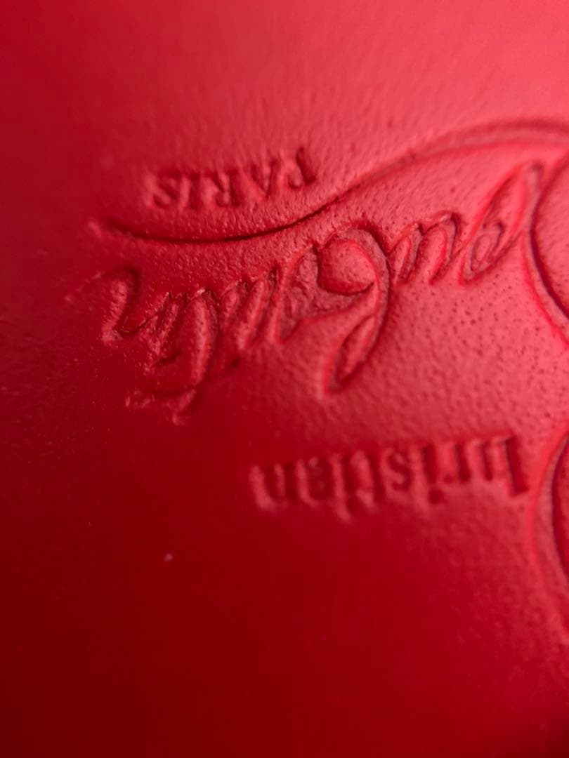 Christian Louboutin ケース 黒 レザー スタッズ