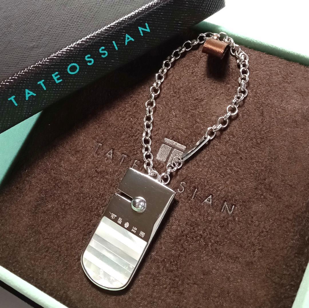 tab46 新品 タテオシアン チャーム シルバー925×白蝶貝チェーン シェル