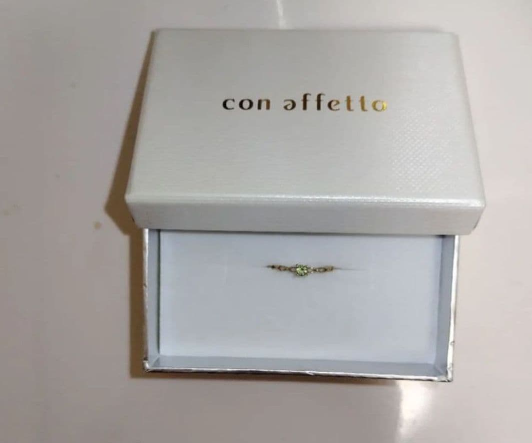 k10 YG ペリドット リング　9号