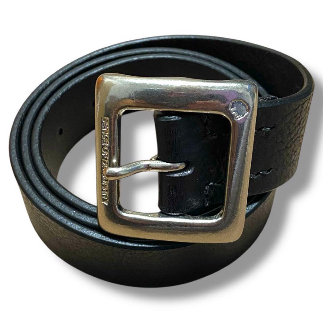 【新品未使用・タグ付】RATS レザーベルト 黒銀Ｌ 107cm キムタク 長瀬