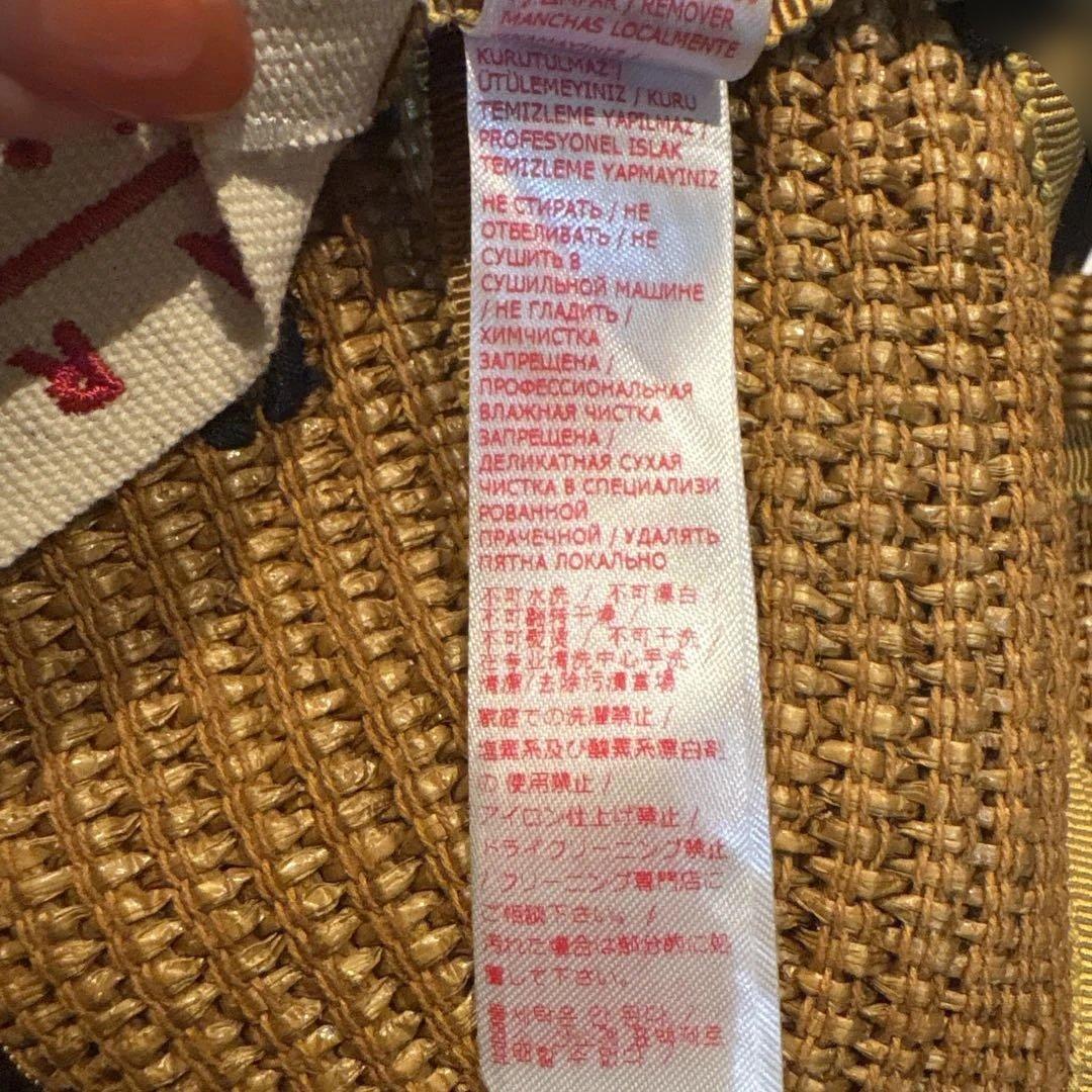 MARNI キャップ　ラフィア　ロゴ　ブランド　夏　帽子