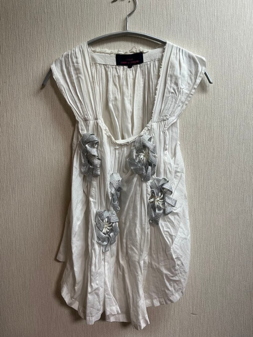 tricot COMME des GARÇONS ホワイトキャミソール