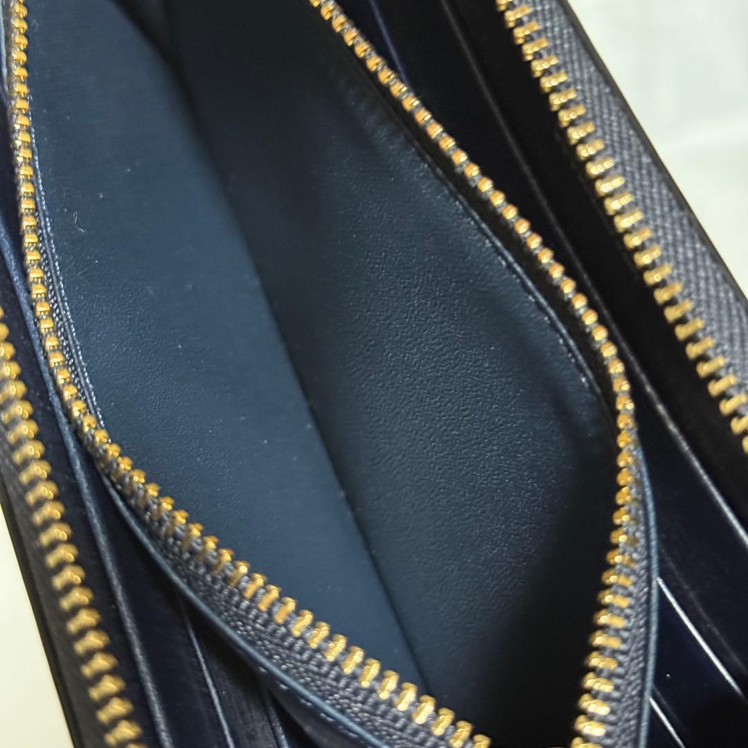 極美品⭐️ココマイスター　ブライドル　長財布　　ラウンドジップ　ダークネイビー