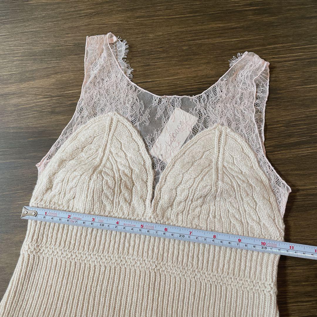 【新品未使用】babaco レース ケーブルタンク ベビーピンク バレエコア