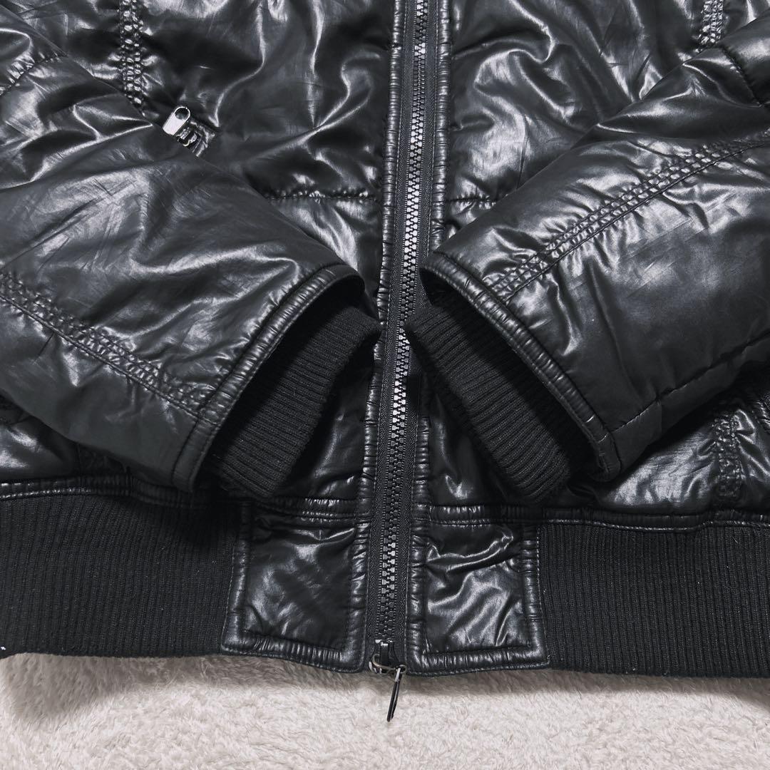 激シブ! 00s y2k 3way ファー パフジャケット 短丈 L 平成