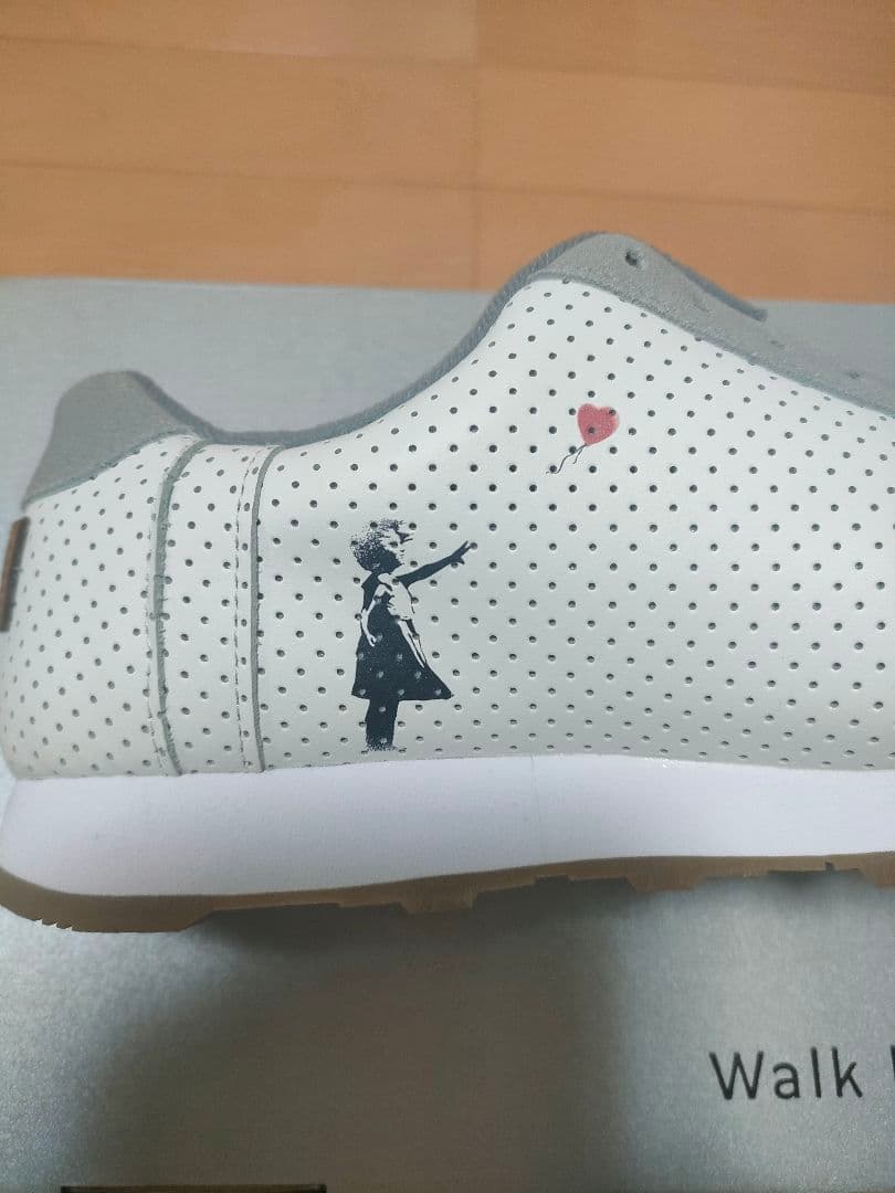 via SANGACIO メッシュスニーカー ホワイト/グレー 25cm　限定品