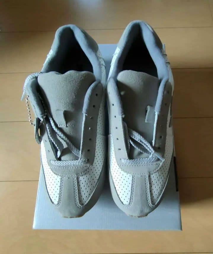 via SANGACIO メッシュスニーカー ホワイト/グレー 25cm　限定品