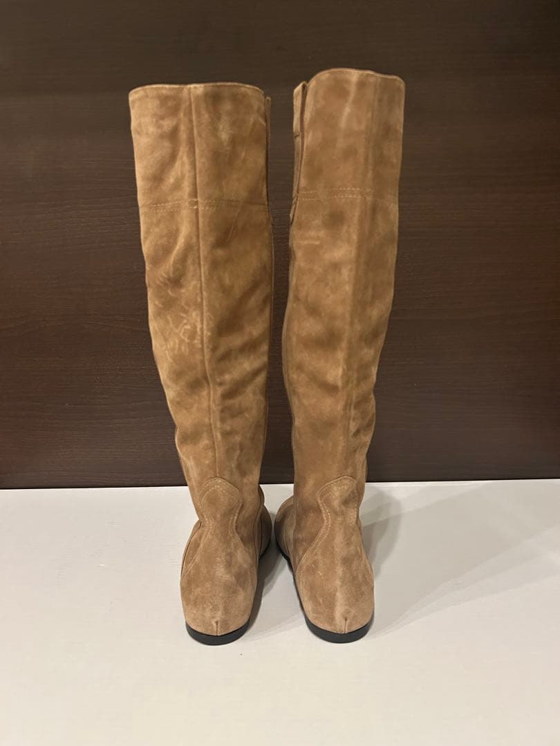 新品 ファビオルスコーニ 38 FABIO RUSCONI キャメルロングブーツ