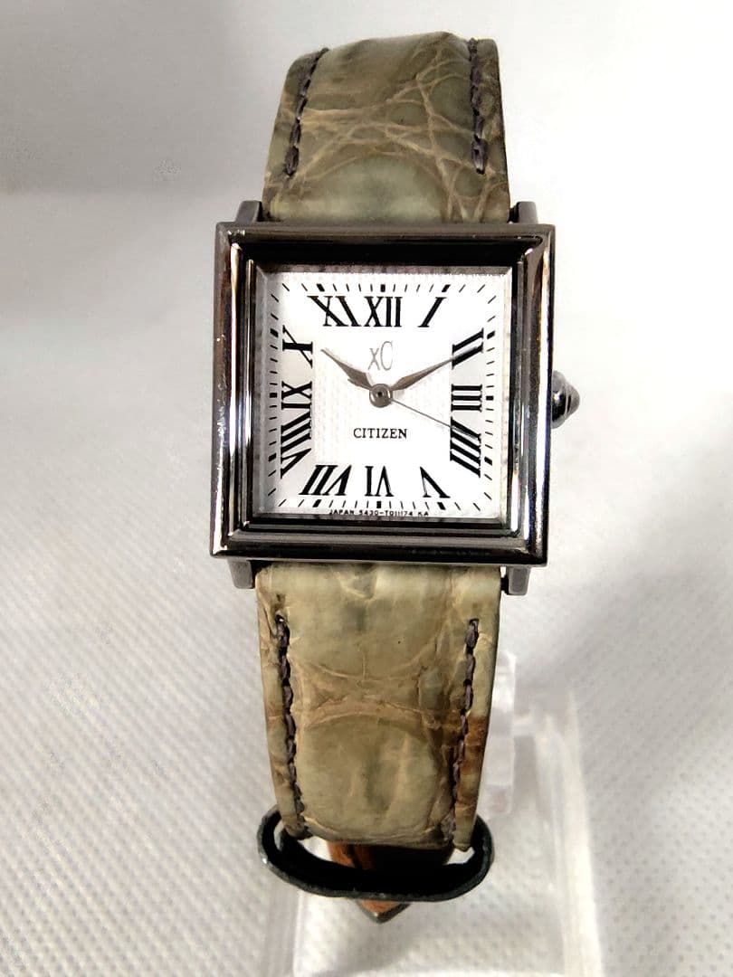 【美品、希少】シチズン　クロスシー　クロコダイルベルト　5431-T006795