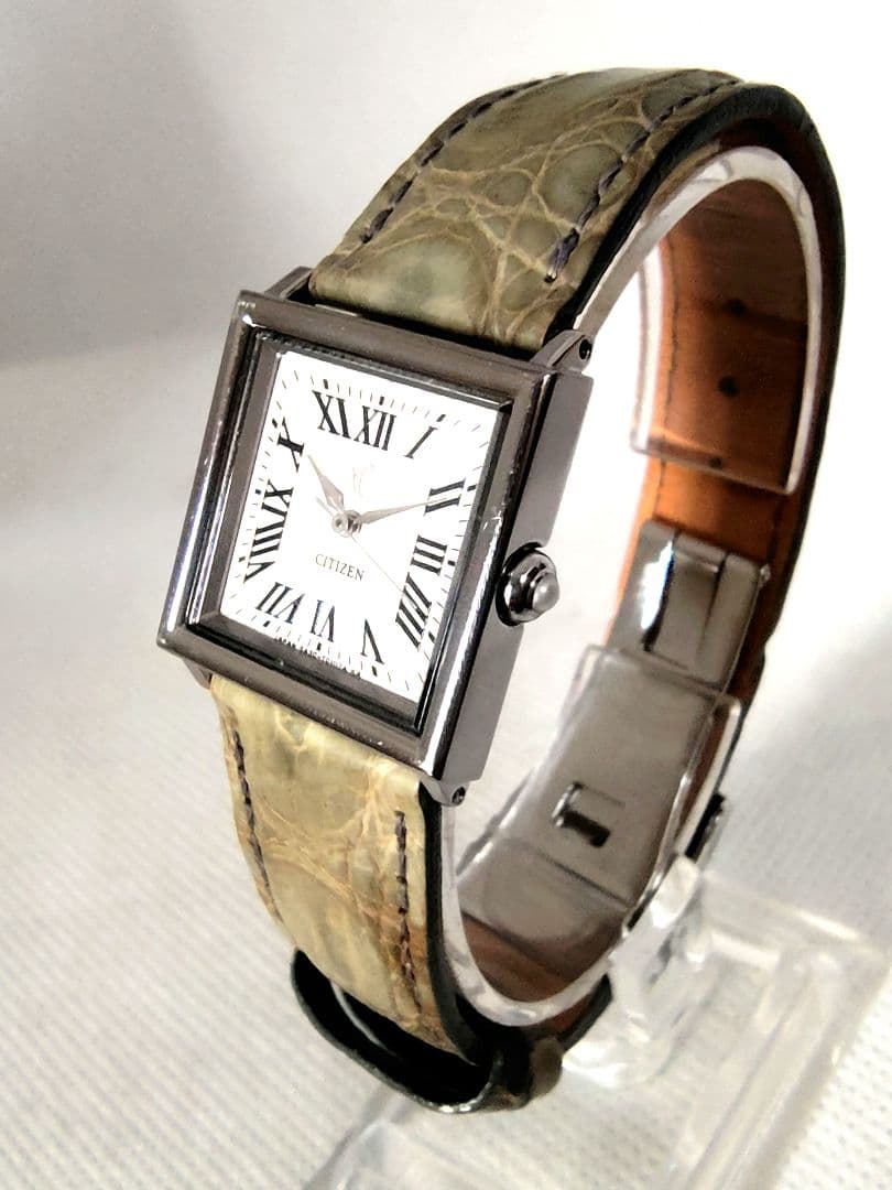 【美品、希少】シチズン　クロスシー　クロコダイルベルト　5431-T006795