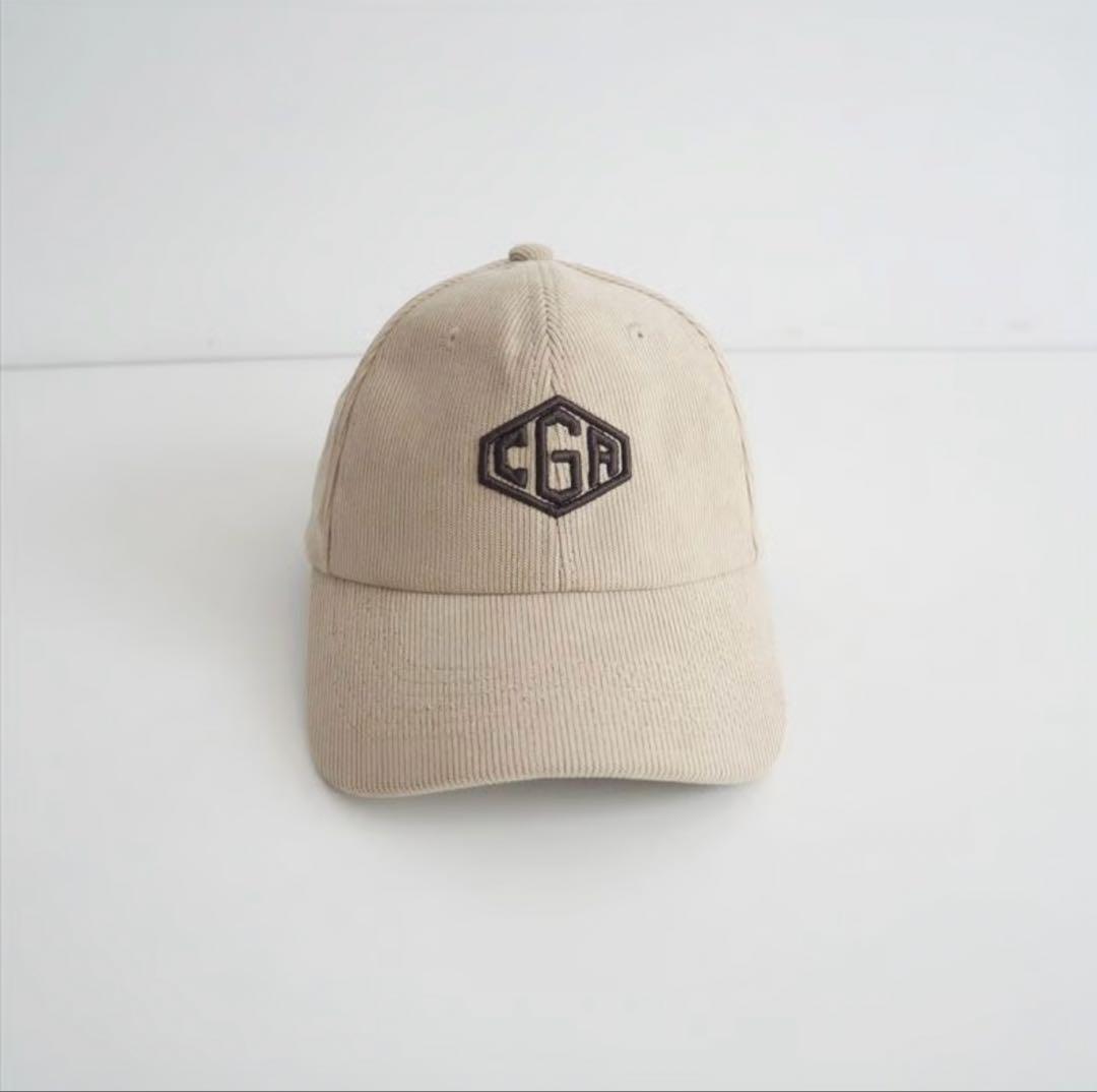 美品❣️GOOD GRIEF CORDUROY MONOGRAM CAP ベージュ