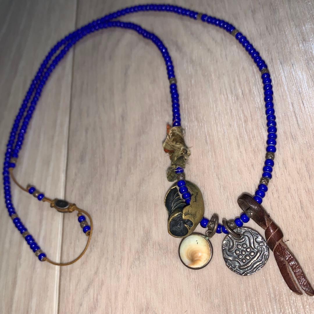 m cohen ビーズネックレス 925 blue ジョニーデップ