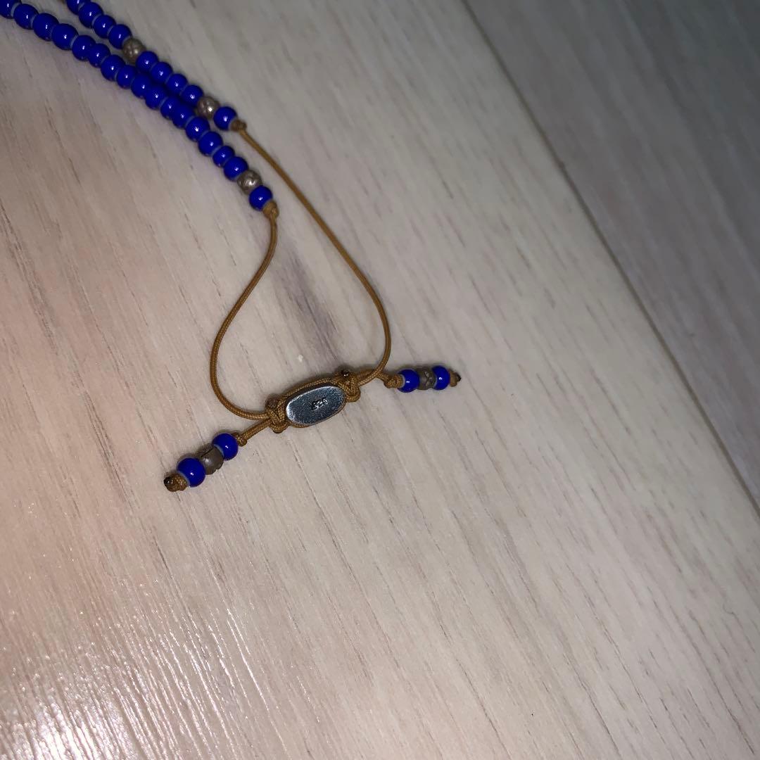 m cohen ビーズネックレス 925 blue ジョニーデップ