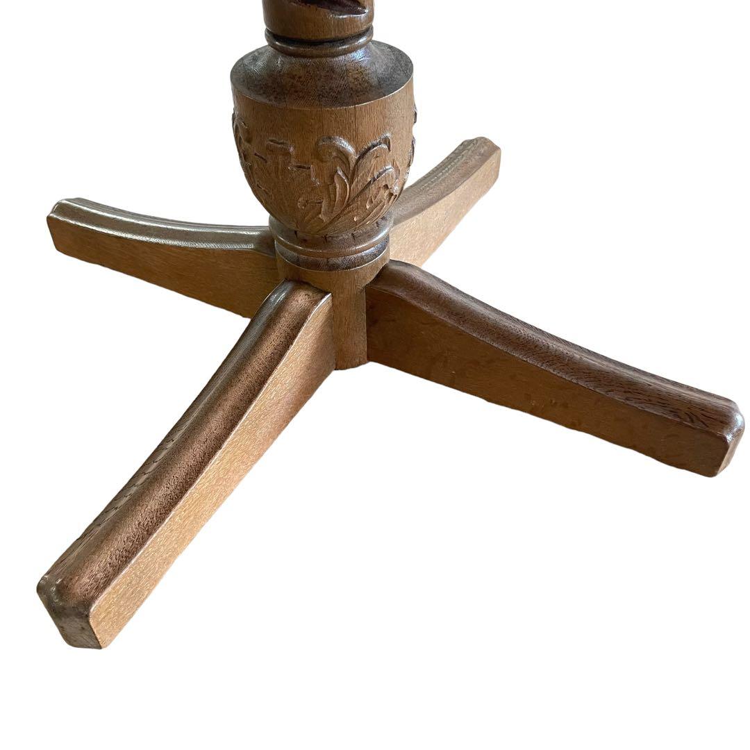 HR221 【希少ビンテージ】maruni 美しい螺旋柱　カービング　テーブル