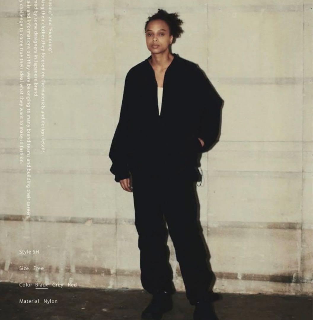 期間限定値下げCHASSE ナイロンリップシャツ ブラック サイズ1