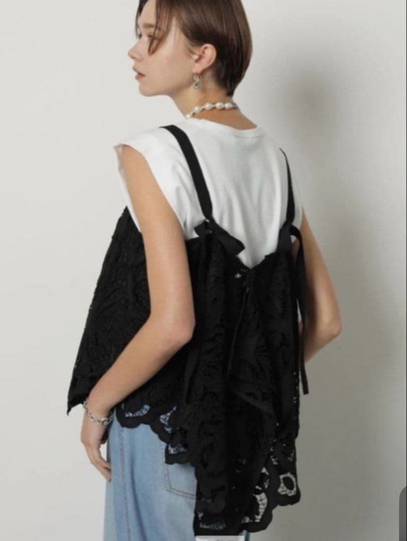 CADUNE カットワーク　レースキャミ　カデュネ　新品未使用品　タグ付き