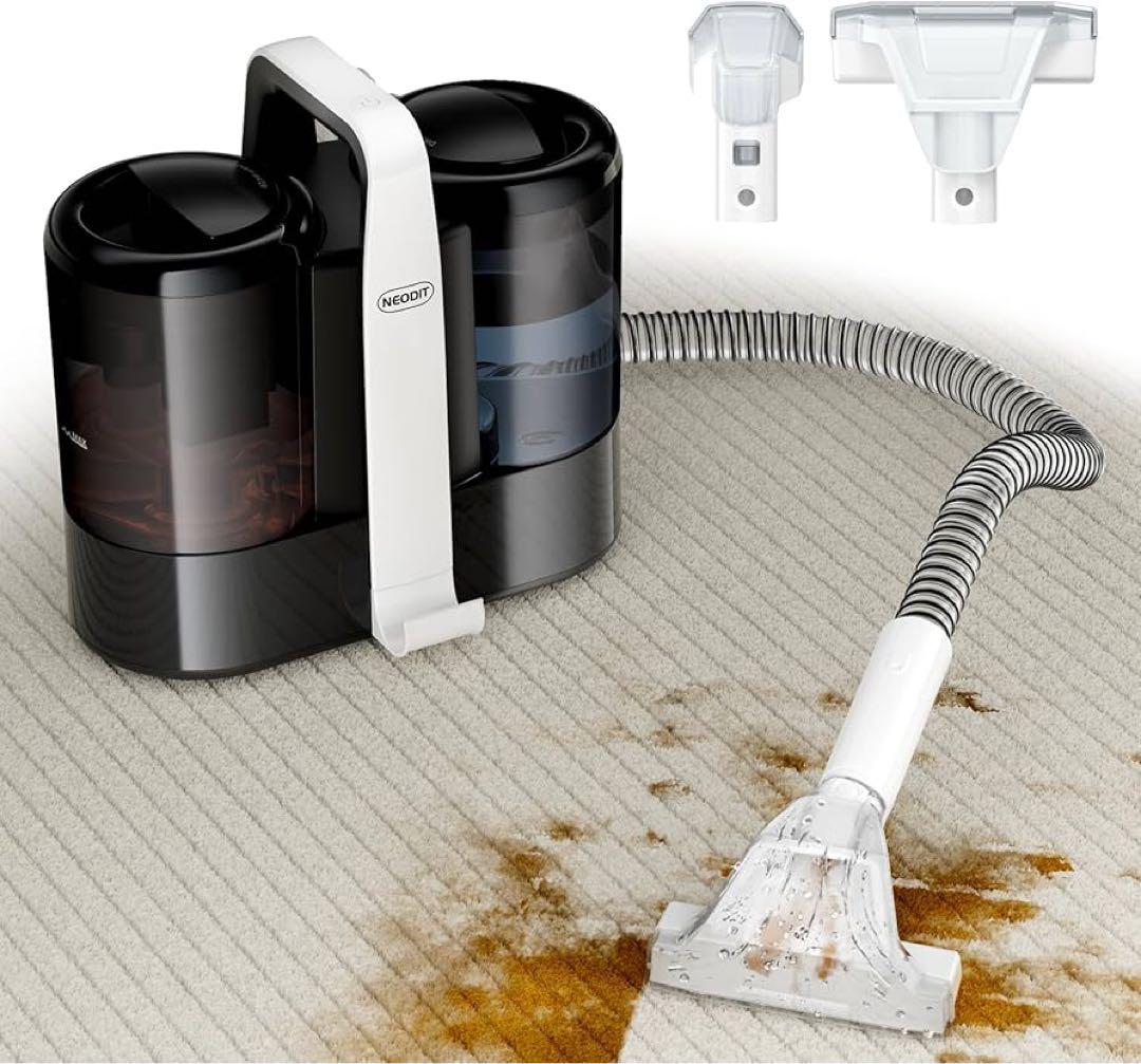 リンサークリーナー カーペットクリーナー 18000Pa超強吸引 40℃温水対応