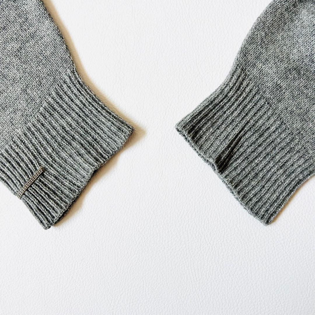 3153y美品 ペセリコ カシミヤシルクモックネックニット モニーレ付き グレー