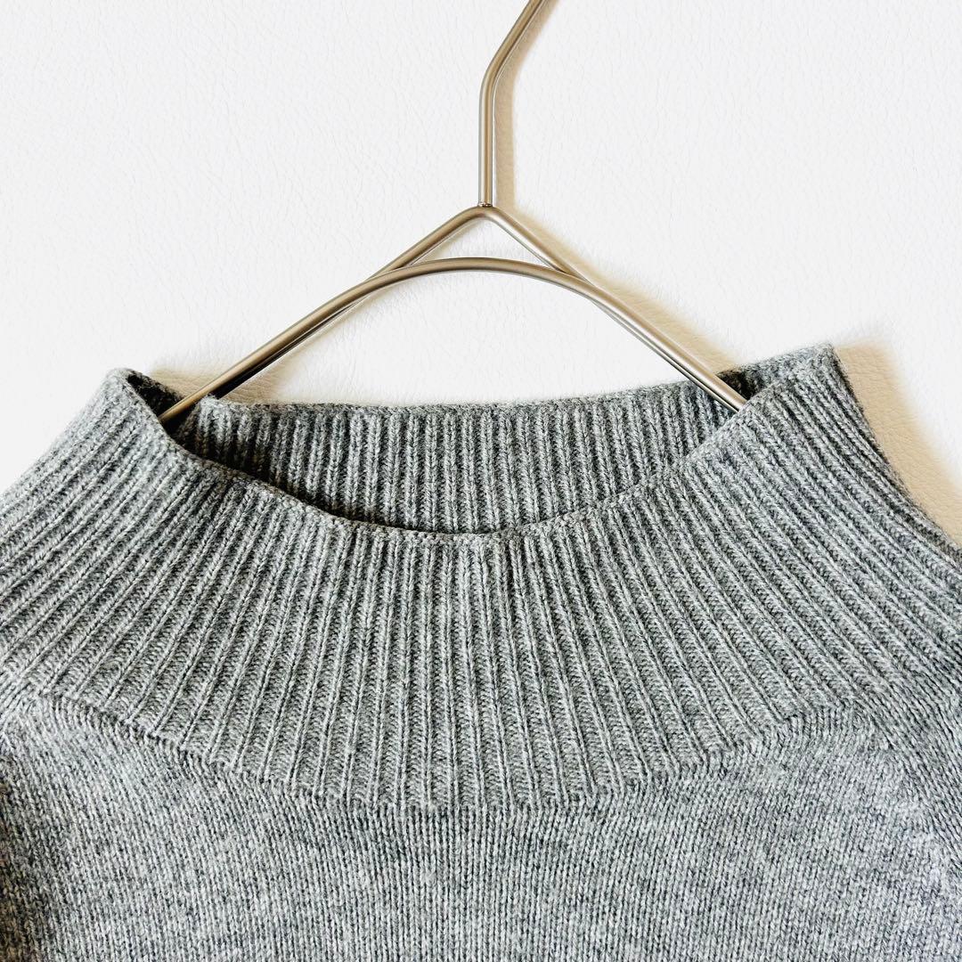 3153y美品 ペセリコ カシミヤシルクモックネックニット モニーレ付き グレー