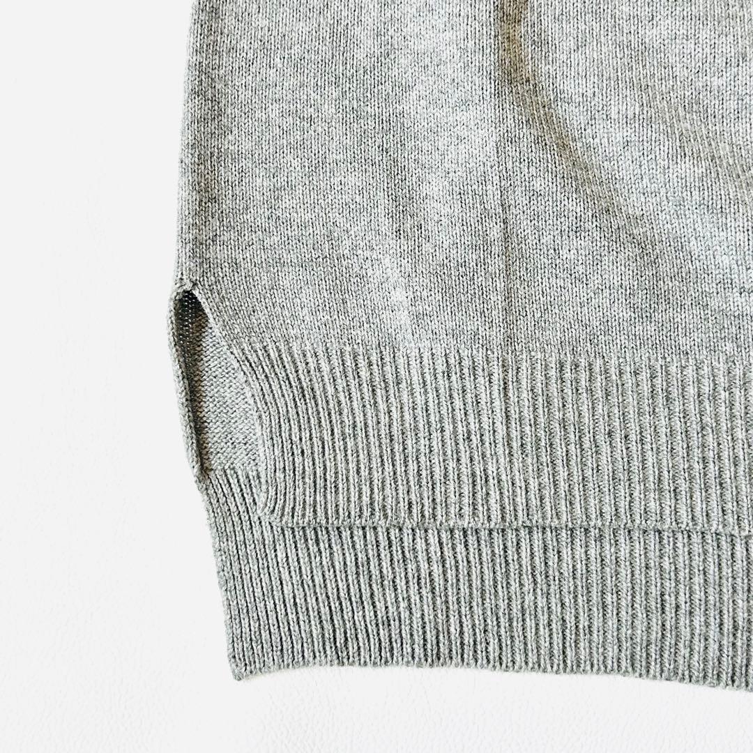 3153y美品 ペセリコ カシミヤシルクモックネックニット モニーレ付き グレー